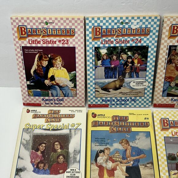 VTG Lot The Baby-Sitters Club Paperback Books 7, 8, 23, 24, 27, 74, 77, 93, 112 - Picture 2 of 11